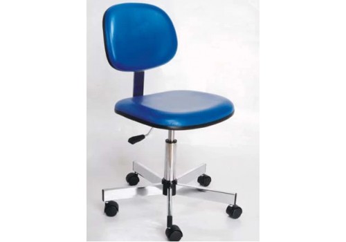 Blue Anti Static Leather Chair with Medium Seat